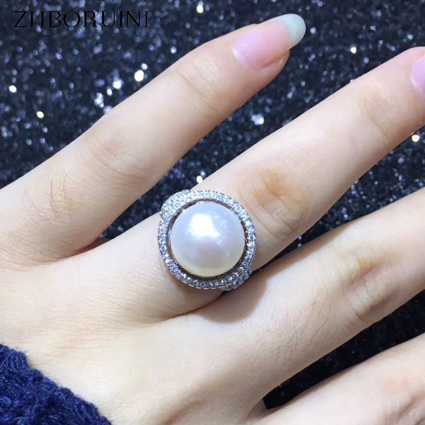 zhboruini statement pearl ring jewelry 925 sterling silver for women natural freshwater pearl full zircon big rings wholesale, Golden;silver
zhboruini statement pearl ring jewelry 925 sterling silver for women natural freshwater pearl full zircon big rings wholesale, Golden;silver