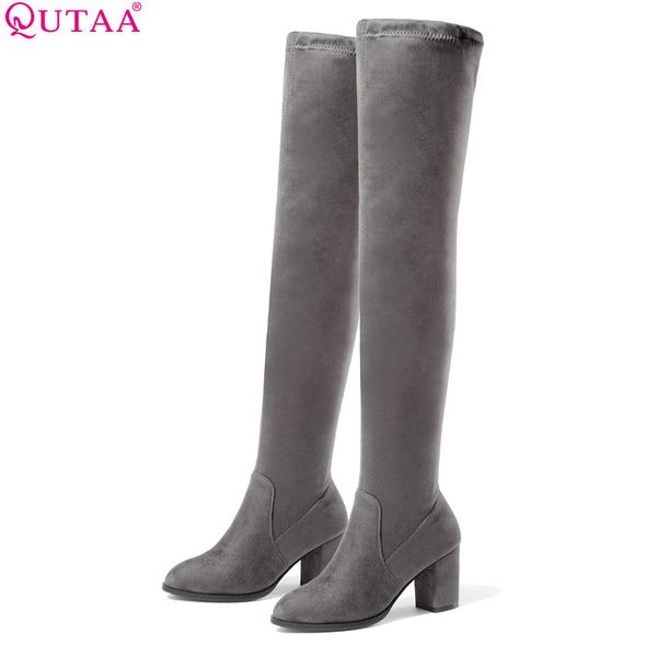 qutaa 2019 women over the knee high boots square high heel women shoes platform winter all match boots size 34-43, Black
qutaa 2019 women over the knee high boots square high heel women shoes platform winter all match boots size 34-43, Black