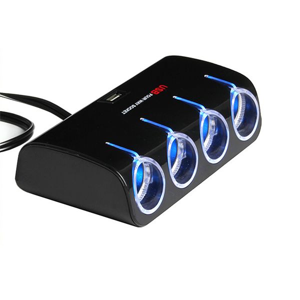 universal 4 ways car auto cigarette lighter socket splitter power adapter 70w 12v -24v 3.1a with usb car charger
universal 4 ways car auto cigarette lighter socket splitter power adapter 70w 12v -24v 3.1a with usb car charger