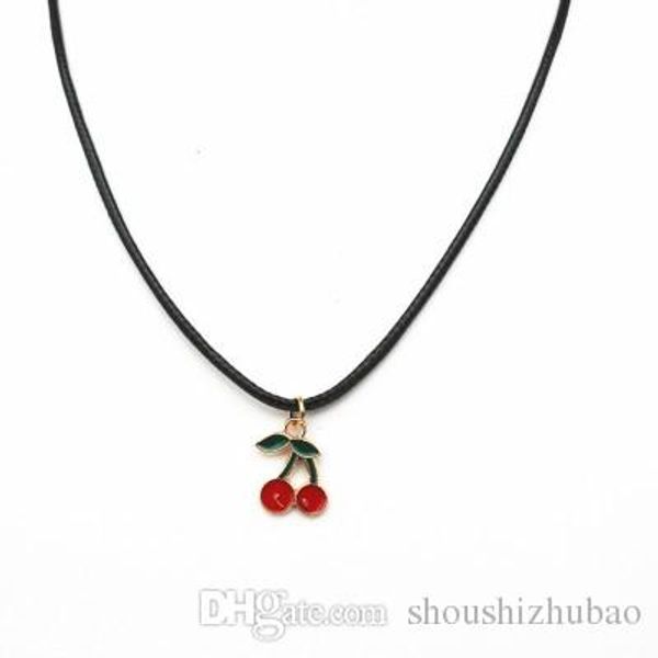 2018 pendant necklace for women cherry leather rope chain collares bijoux for women colier fashion jewelry one direction, Silver
2018 pendant necklace for women cherry leather rope chain collares bijoux for women colier fashion jewelry one direction, Silver