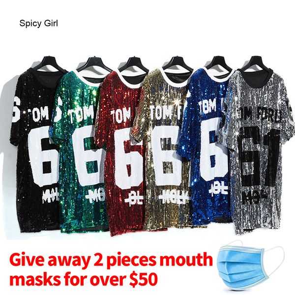 2020 sequin t shirt dress woman club dresses plus size loose tee shirts glitter summer dress sequin ing, Black;gray
2020 sequin t shirt dress woman club dresses plus size loose tee shirts glitter summer dress sequin ing, Black;gray