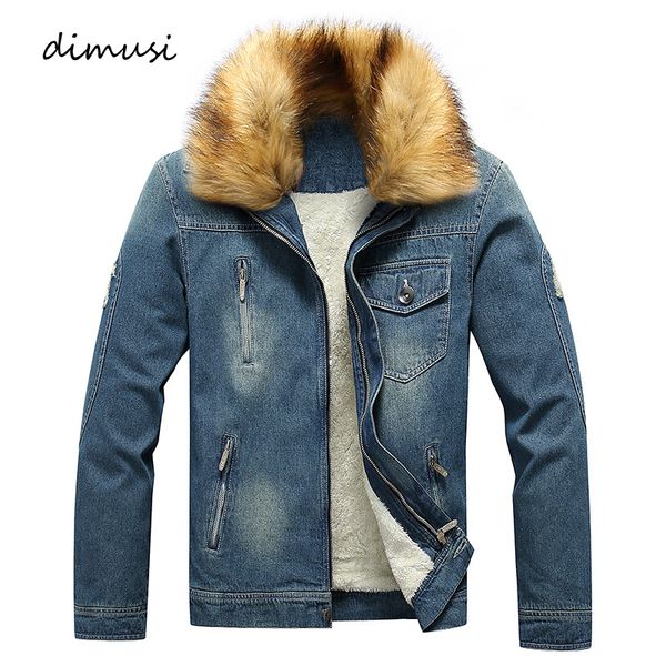 dimusi men's denim bomber jacket casual male fleece warm windbreaker jackets man zipper fur collar cowboy jackets coats clothing, Black;brown
dimusi men's denim bomber jacket casual male fleece warm windbreaker jackets man zipper fur collar cowboy jackets coats clothing, Black;brown