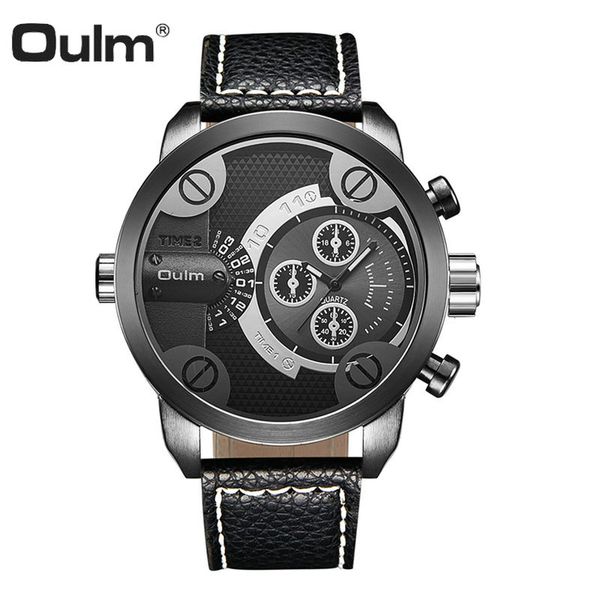 oulm fashion sport watch men quartz analog clock dual time display red leather strap boyfriend wrist watches relogio masculino, Slivery;brown
oulm fashion sport watch men quartz analog clock dual time display red leather strap boyfriend wrist watches relogio masculino, Slivery;brown