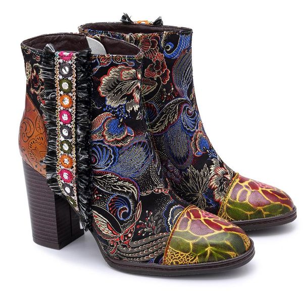 iliyah women vintage flower boots sheep embossed leather boots women shoes woman zipper high heels 8cm ankle for new, Black
iliyah women vintage flower boots sheep embossed leather boots women shoes woman zipper high heels 8cm ankle for new, Black