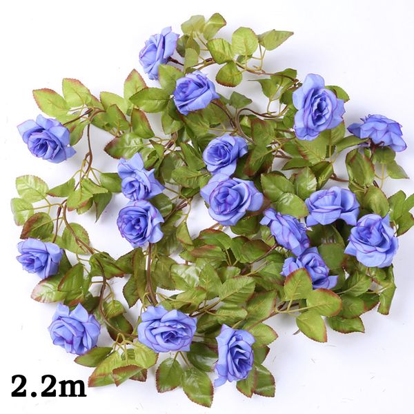 2.2m 1pcs artificial rose vine rattan fake 17 silk flower heads home wedding living room garland decor
2.2m 1pcs artificial rose vine rattan fake 17 silk flower heads home wedding living room garland decor