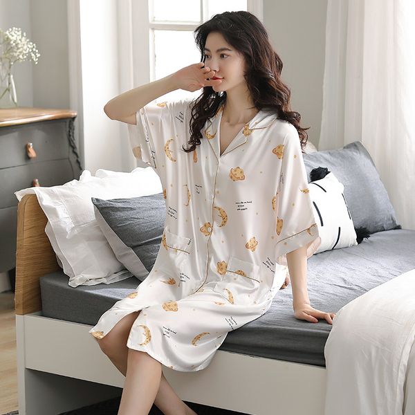 summer night dress women plus size nightgown simple ice silk sleepshirts v-neck nightie nightdress casual cute sleepwear, Black;red
summer night dress women plus size nightgown simple ice silk sleepshirts v-neck nightie nightdress casual cute sleepwear, Black;red