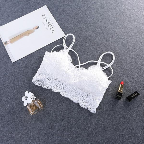 women padded crop bra bralette back beautify ladies breathable lace chest wrap adjustable, White
women padded crop bra bralette back beautify ladies breathable lace chest wrap adjustable, White