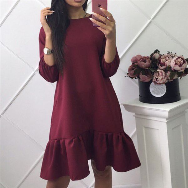casual dresses black lantern sleeve dress women round neck long loose flounce lady summer beach club femme, Black;gray
casual dresses black lantern sleeve dress women round neck long loose flounce lady summer beach club femme, Black;gray