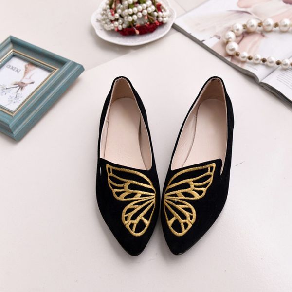 women casual flats solid comfortable size slip-on flat ballet soft pointed women shoes embroidery butterfly shoes 9 flats toe vxsbn, Black
women casual flats solid comfortable size slip-on flat ballet soft pointed women shoes embroidery butterfly shoes 9 flats toe vxsbn, Black