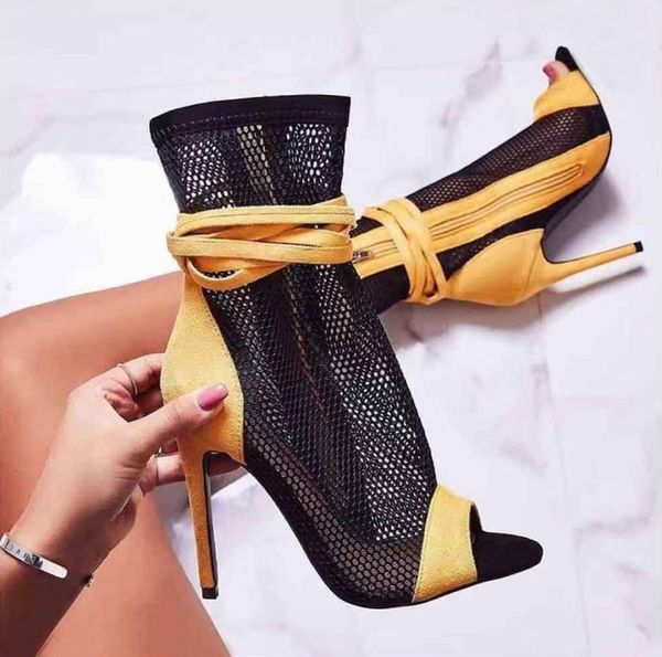 women summer sandals gladiator shoes woman peep toe thin high heels pumps sandalias mesh ankle boots mujer sapato feminino h942, Black
women summer sandals gladiator shoes woman peep toe thin high heels pumps sandalias mesh ankle boots mujer sapato feminino h942, Black