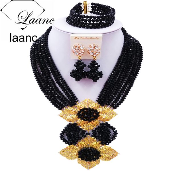 laanc fashion black african beads jewelry set nigerian wedding bridal jewelry sets for women 6chlk005, Slivery;golden
laanc fashion black african beads jewelry set nigerian wedding bridal jewelry sets for women 6chlk005, Slivery;golden