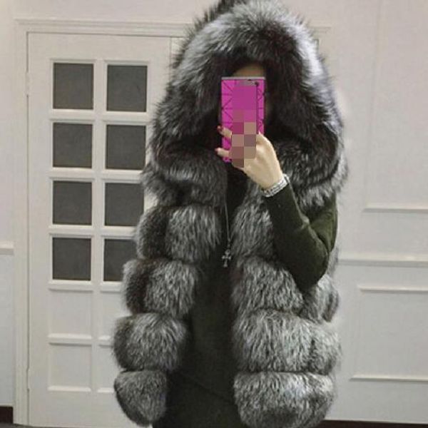 s-4xl female hooded fur coat 2019 new winter thick warm faux silver fox fur vest women high-grade cappa cardigan df608, Black
s-4xl female hooded fur coat 2019 new winter thick warm faux silver fox fur vest women high-grade cappa cardigan df608, Black