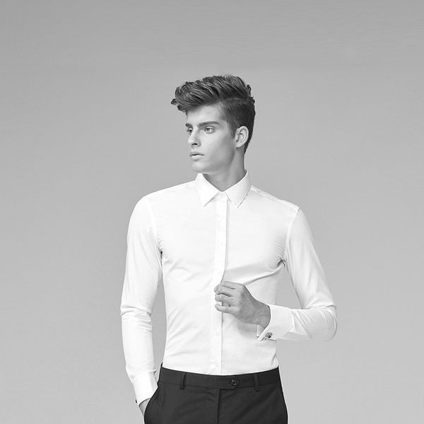 men's shirt spring and autumn new long-sleeved men's shirt solid color quality single-breasted business formal casual, White;black
men's shirt spring and autumn new long-sleeved men's shirt solid color quality single-breasted business formal casual, White;black