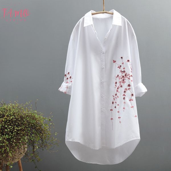 long women white shirts 2019 spring summer new 100% cotton loose flower embroidery long sleeved bottoming shirts
long women white shirts 2019 spring summer new 100% cotton loose flower embroidery long sleeved bottoming shirts