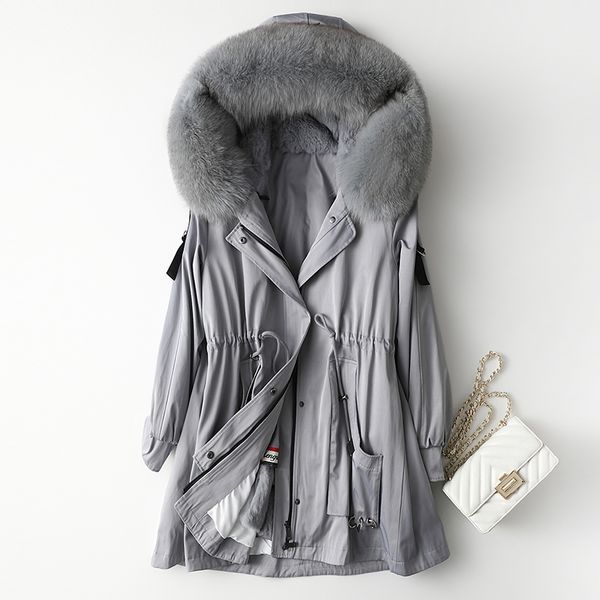 2019 new arrival fur lining removale with big fur collar with long sleeve women parka, Black
2019 new arrival fur lining removale with big fur collar with long sleeve women parka, Black