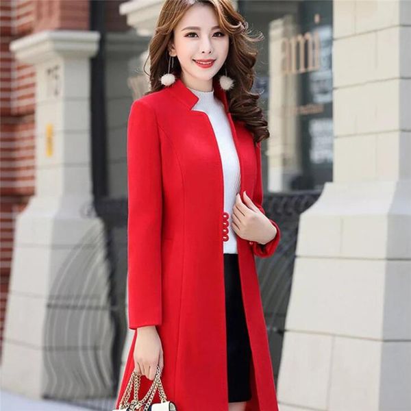 wool coat winter cardigants women slim mandarin collar long sleeve warm streetwear coat elegant overcoats loose plus size, Black
wool coat winter cardigants women slim mandarin collar long sleeve warm streetwear coat elegant overcoats loose plus size, Black