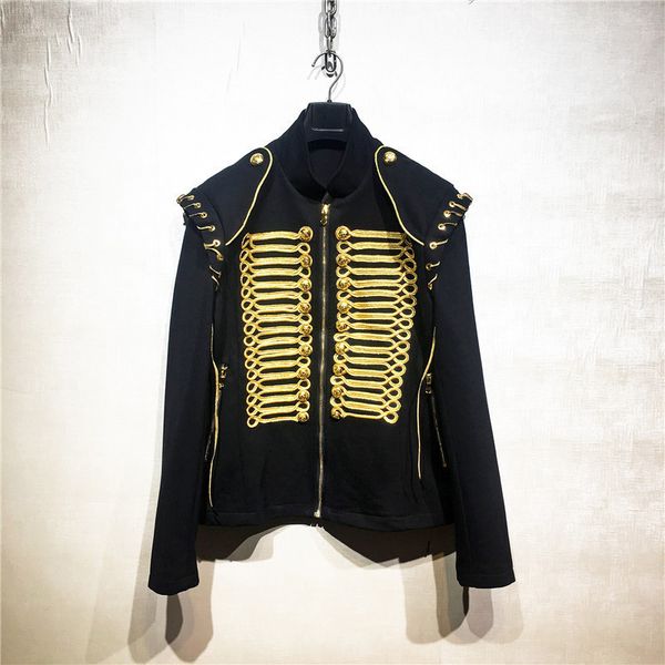 m-3xl gold thread button embellished vest jacket suit personalized p jacket singer's outfit, Black;brown
m-3xl gold thread button embellished vest jacket suit personalized p jacket singer's outfit, Black;brown