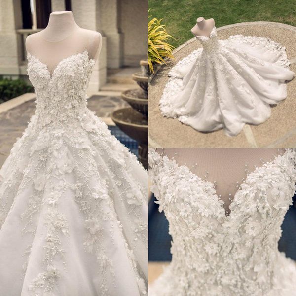 real picture 2020 boho wedding dresses lace 3d floral appliqued a line sheer jewel neck beach wedding dress sweep train country bridal gowns, White
real picture 2020 boho wedding dresses lace 3d floral appliqued a line sheer jewel neck beach wedding dress sweep train country bridal gowns, White