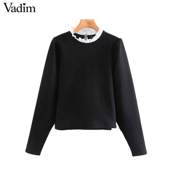 vadim женщина сладкий лоскутные толстовки трепали воротник длинного рукава черных пуловеров милых женские случайные основные топы ha603, Black
vadim женщина сладкий лоскутные толстовки трепали воротник длинного рукава черных пуловеров милых женские случайные основные топы ha603, Black