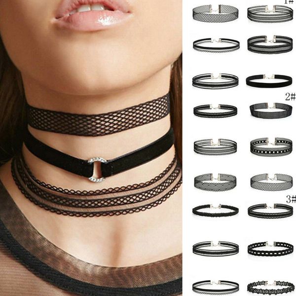 black tattoo velvet lace chokers necklaces for women chokers gothic punk bib collar necklaces chocker colar 6pcs/set necklaces, Golden;silver
black tattoo velvet lace chokers necklaces for women chokers gothic punk bib collar necklaces chocker colar 6pcs/set necklaces, Golden;silver
