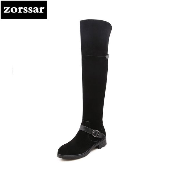 zorssar} 2019 woman thigh high boots winter warm plush women's shoes cow suede flat heel snow boots women over the knee, Black
zorssar} 2019 woman thigh high boots winter warm plush women's shoes cow suede flat heel snow boots women over the knee, Black