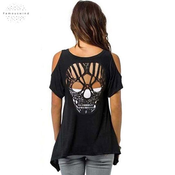 2019 hollow t shirt fashion woman clothes women cold short sleeve cut new skull backless casual drop shipping, White
2019 hollow t shirt fashion woman clothes women cold short sleeve cut new skull backless casual drop shipping, White