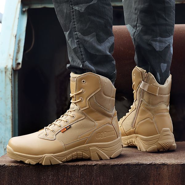 men tactical boots outdoor high-climbing shoes men wear-resistant army zipper hiking boots plus size 39-47
men tactical boots outdoor high-climbing shoes men wear-resistant army zipper hiking boots plus size 39-47