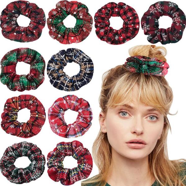 christmas hair scrunchies soft elastic hair bands plaid scrunchy ties christmas hair accessories for women supplies, Golden;silver
christmas hair scrunchies soft elastic hair bands plaid scrunchy ties christmas hair accessories for women supplies, Golden;silver