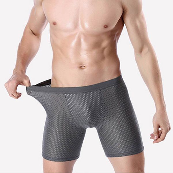 men ice silk body shaper shorts pouch soft mesh bulge boxer underwear breathable sport short, Black;white
men ice silk body shaper shorts pouch soft mesh bulge boxer underwear breathable sport short, Black;white