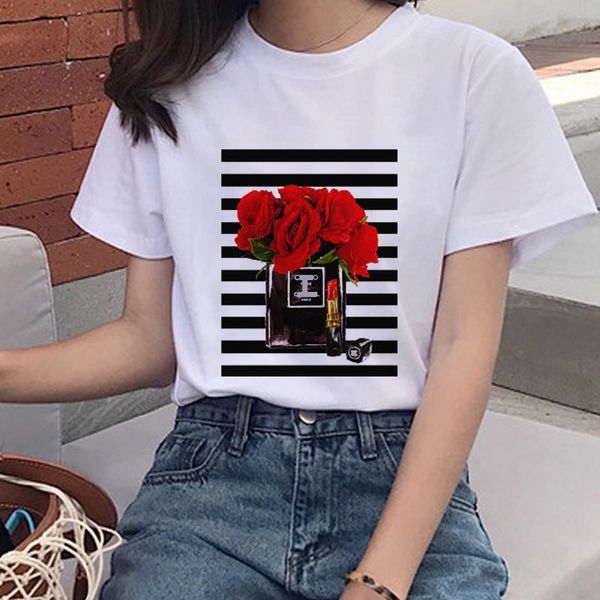 women clothes perfume bottle print flower sweet short sleeve tshirt printed women shirt t female t-shirt casual woman tee564, White
women clothes perfume bottle print flower sweet short sleeve tshirt printed women shirt t female t-shirt casual woman tee564, White