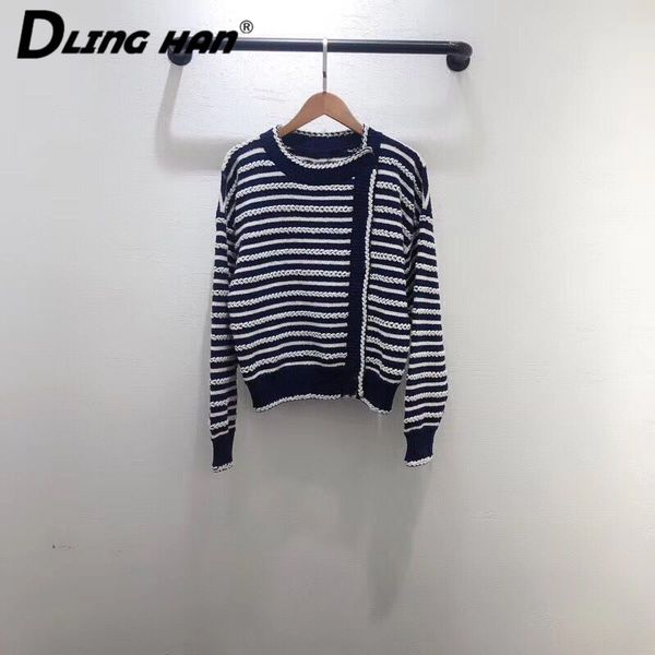 linghan fashion hit color striped knitting cardigans casual diagonal breasted loose sweater coat designer early spring new, White
linghan fashion hit color striped knitting cardigans casual diagonal breasted loose sweater coat designer early spring new, White