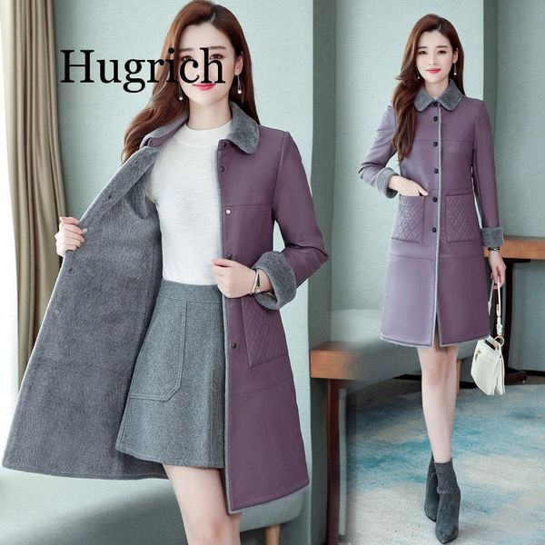 leather clothes women's mid-length 2020 winter large size brushed and thick fur women's dress warm coat, Black
leather clothes women's mid-length 2020 winter large size brushed and thick fur women's dress warm coat, Black