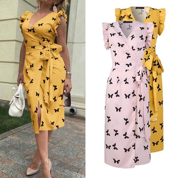 women's dress celmia summer bohemian butterfly print v-neck split sleeveless ruffles midi sundress belted casual party robe, Black;gray
women's dress celmia summer bohemian butterfly print v-neck split sleeveless ruffles midi sundress belted casual party robe, Black;gray