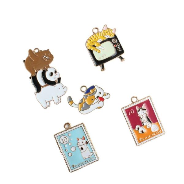 new kawaii animal cat panda jewelry diy charms 10pcs gold tone plated oil drop cute necklace earring pendants ornament accessory, Bronze;silver
new kawaii animal cat panda jewelry diy charms 10pcs gold tone plated oil drop cute necklace earring pendants ornament accessory, Bronze;silver