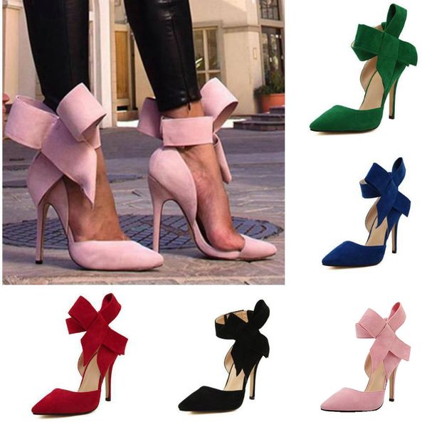 high heel sandals fashion dress shoes with pointed toes large butterfly thin heels high-heeled women, Black
high heel sandals fashion dress shoes with pointed toes large butterfly thin heels high-heeled women, Black