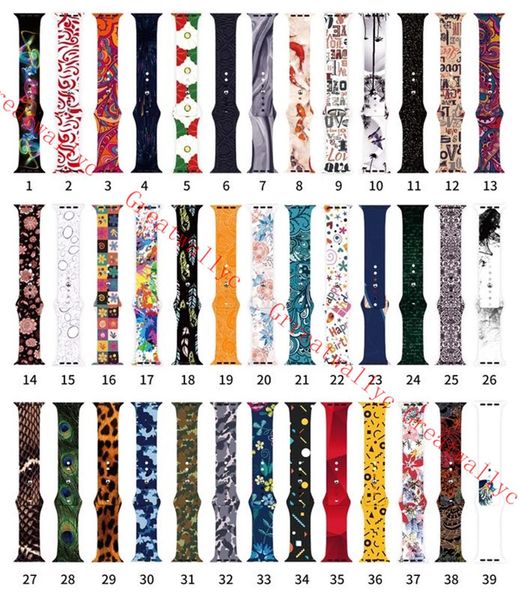 39 colors flower bands for apple watch series 5 4 3 2 1 40mm 44mm silicone printed strap for iwatch 38mm 42mm
39 colors flower bands for apple watch series 5 4 3 2 1 40mm 44mm silicone printed strap for iwatch 38mm 42mm