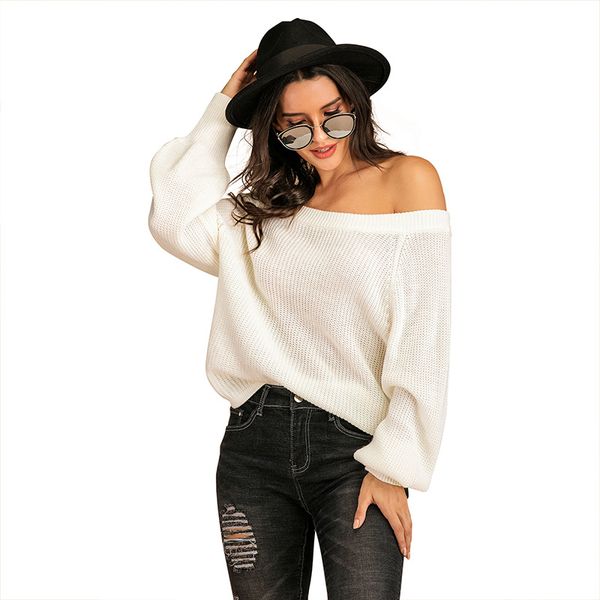 2019 Women Pull Sweaters Warm Pullover and Jumpers slash Neck white Sweater Jumpers Chic Short Sweater Twisted Pull BM6213
2019 Women Pull Sweaters Warm Pullover and Jumpers slash Neck white Sweater Jumpers Chic Short Sweater Twisted Pull BM6213