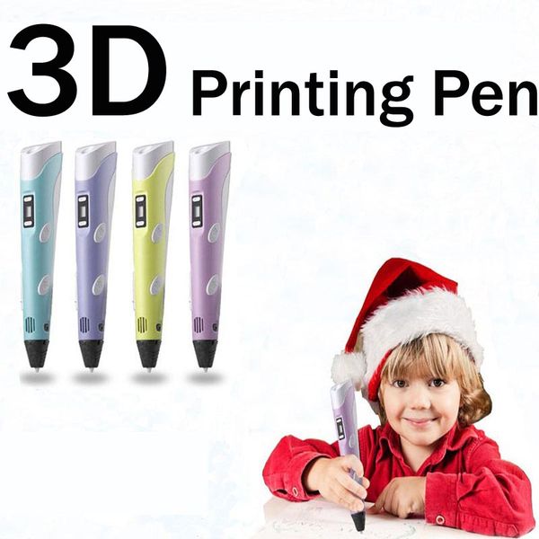 2019 3d Drawing Pen Diy 3d Printer Pen Abs Filament 1.75mm Arts 3d Printing Pen Lcd Educational Gift For Kids Design Painting Drawing C2
