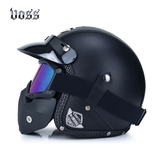 retro motorcycle pu leather 3/4 open face helmet chopper bicycle helmet capacete with goggles mask
retro motorcycle pu leather 3/4 open face helmet chopper bicycle helmet capacete with goggles mask