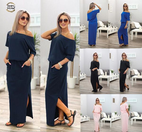new 2019 summer dress long maxi dress robe casual loose elegant dress side open pockets women dresses vestido de festa, Black;gray
new 2019 summer dress long maxi dress robe casual loose elegant dress side open pockets women dresses vestido de festa, Black;gray
