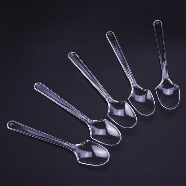 100pcs / bag disposable plastic pp transparent spoon ice cream spoon coffee stirring for kitchen
100pcs / bag disposable plastic pp transparent spoon ice cream spoon coffee stirring for kitchen