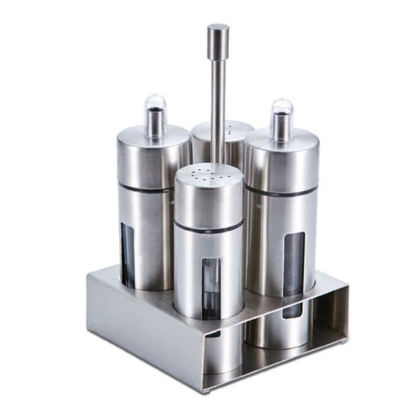 5pcs/set stainless steel spice rack cruet condiment spice jars set salt and pepper seasoning cooking kitchen tool
5pcs/set stainless steel spice rack cruet condiment spice jars set salt and pepper seasoning cooking kitchen tool
