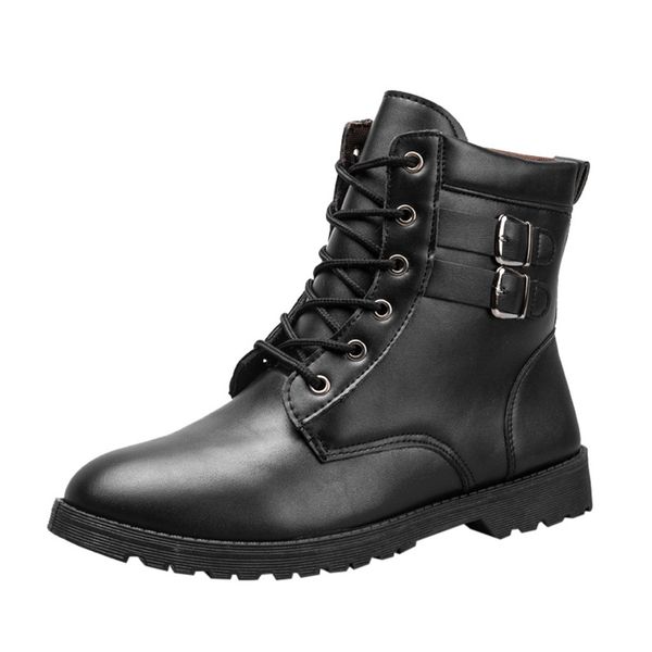 men's leisure soft leather platform shoes fashion retro plus cotton england high-boots casual round head boots #zc, Black
men's leisure soft leather platform shoes fashion retro plus cotton england high-boots casual round head boots #zc, Black