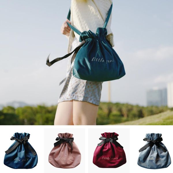 little paris handmade retro velvet embroidered shoulder bag feel silky bucket bag women's drawstring
little paris handmade retro velvet embroidered shoulder bag feel silky bucket bag women's drawstring