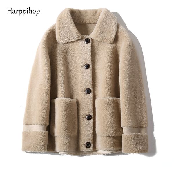 real fur sheepskin coat women winter genuine wool coats female turndown collar winter warm sheep shearing jacket outercoat, Black
real fur sheepskin coat women winter genuine wool coats female turndown collar winter warm sheep shearing jacket outercoat, Black