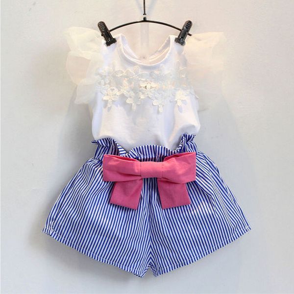 clothing sets children' wear girls clothes 2021 summer vest lace sleeveless t-shirt striped shorts suit 2-6 age quality kids, White
clothing sets children' wear girls clothes 2021 summer vest lace sleeveless t-shirt striped shorts suit 2-6 age quality kids, White