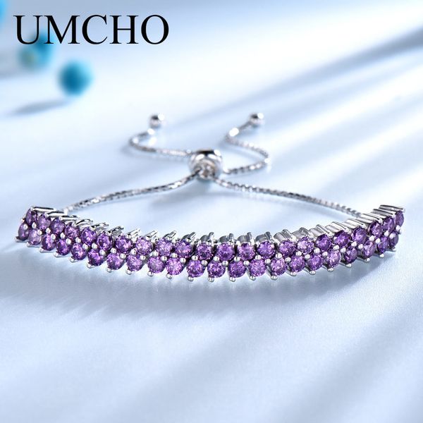 umcho created amethyst gemstone bracelet 925 sterling silver bracelets expansion wedding bands gift for women fine jewelry t190702, Black
umcho created amethyst gemstone bracelet 925 sterling silver bracelets expansion wedding bands gift for women fine jewelry t190702, Black