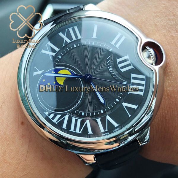 reloj de lujo mens watches man blue fashion calssic luxury watch mechanical automatic wristwatches 47mm 316l steel case black leather strap, Slivery;brown
reloj de lujo mens watches man blue fashion calssic luxury watch mechanical automatic wristwatches 47mm 316l steel case black leather strap, Slivery;brown