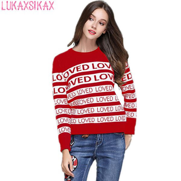 2018 new women autumn winter thicken warm sweater high-end custom fashion loved letter stripe pattern designer runway sweater, White;black
2018 new women autumn winter thicken warm sweater high-end custom fashion loved letter stripe pattern designer runway sweater, White;black
