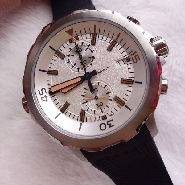 high chronograph men black quartz man watch for quality new strap sports watches men clock fashion rubber gift wristwatch wckcj, Slivery;brown
high chronograph men black quartz man watch for quality new strap sports watches men clock fashion rubber gift wristwatch wckcj, Slivery;brown